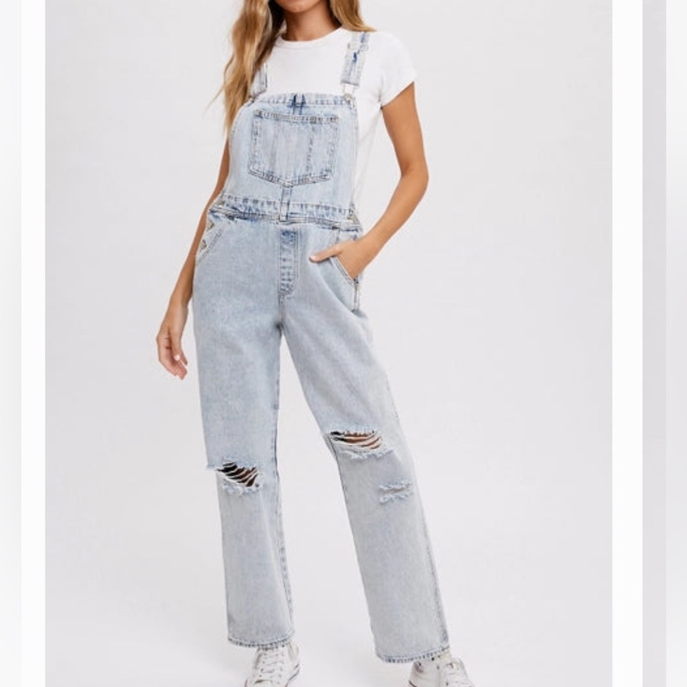 Light Wash Denim Overall